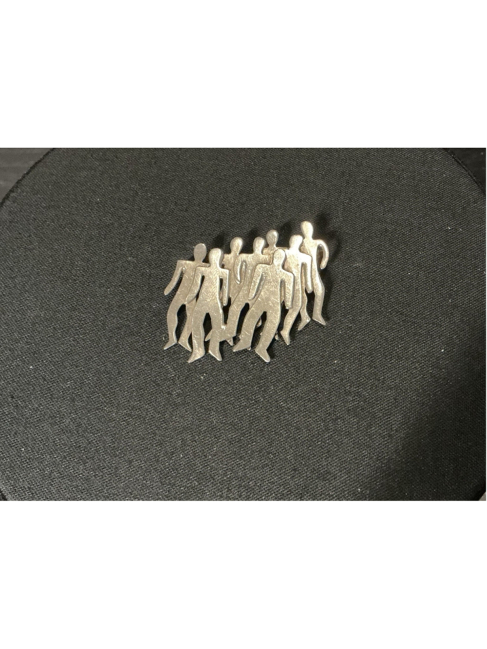 Vtg Taxco Mexico 925 Sterling Silver Modernist Human Figures Brooch.